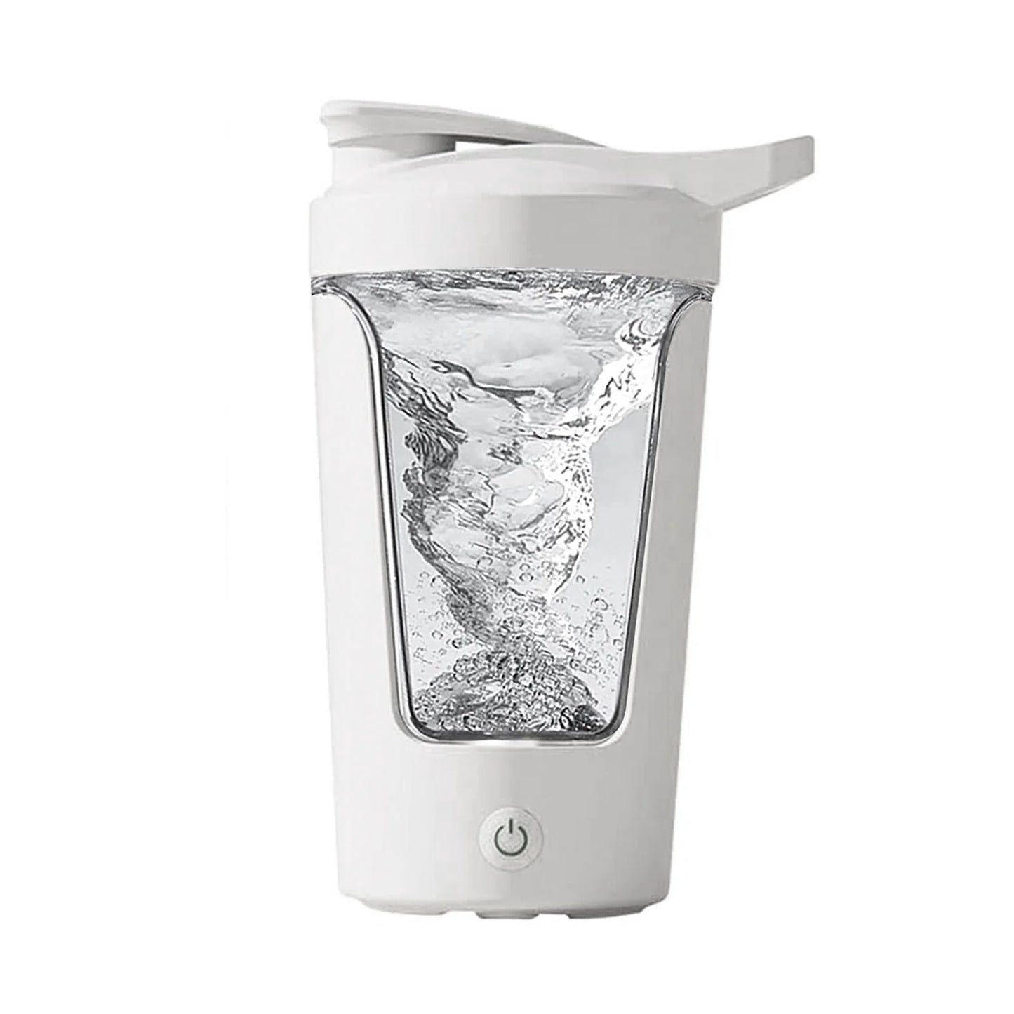 Electric Shaker Bottle for Protein ,Rechargeable Drink Mixer Cup for Coffee Milk Mixing,White
