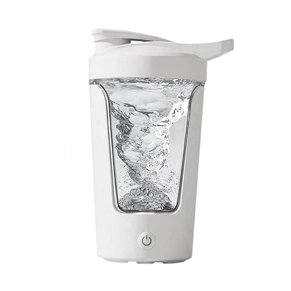 Electric Shaker Bottle for Protein ,Rechargeable Drink Mixer Cup for Coffee Milk Mixing,White