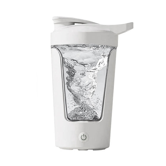 Electric Shaker Bottle for Protein ,Rechargeable Drink Mixer Cup for Coffee Milk Mixing,White